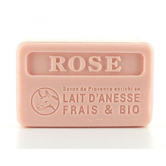 Savon au lait d'ânesse frais et bio rose 100gr